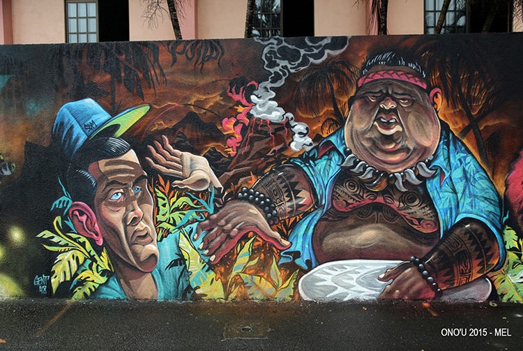 Street Art, maohi école Sainte-Thérèse à Papeete