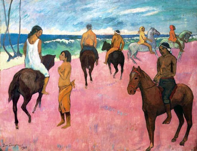 Gauguin, cavaliers sur la plage. Atuona