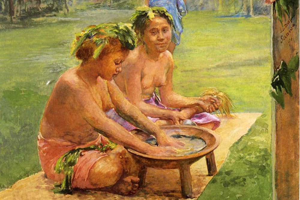 John LaFarge. Young girls preparing Kava