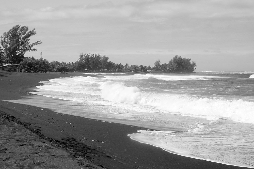 Baie de Popoti de Papara, lieu du combat de Honoura et de Auroa