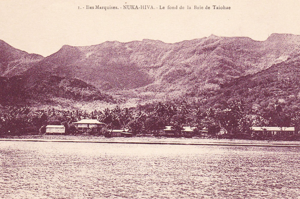 Baie de Taihoae à Niku Hiva vers 1930