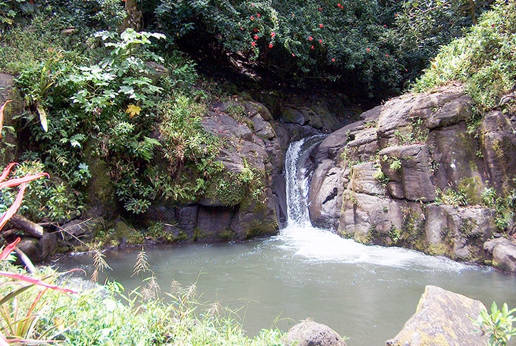 Cascade et toboggan de Vaiumete à Papeari, Tahiti