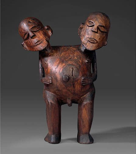 British Museum, London. Double-Headed Figure - Society Islands, Tahiti, probably Matavai Bay 