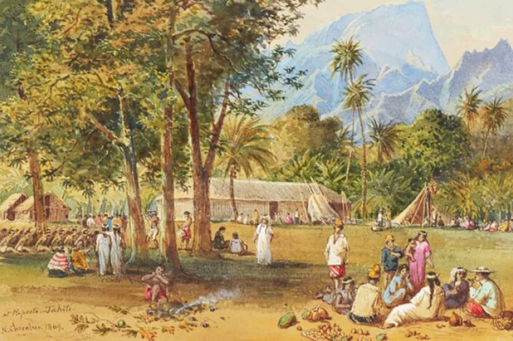 Nicholas Chevalier - Papeete en 1869