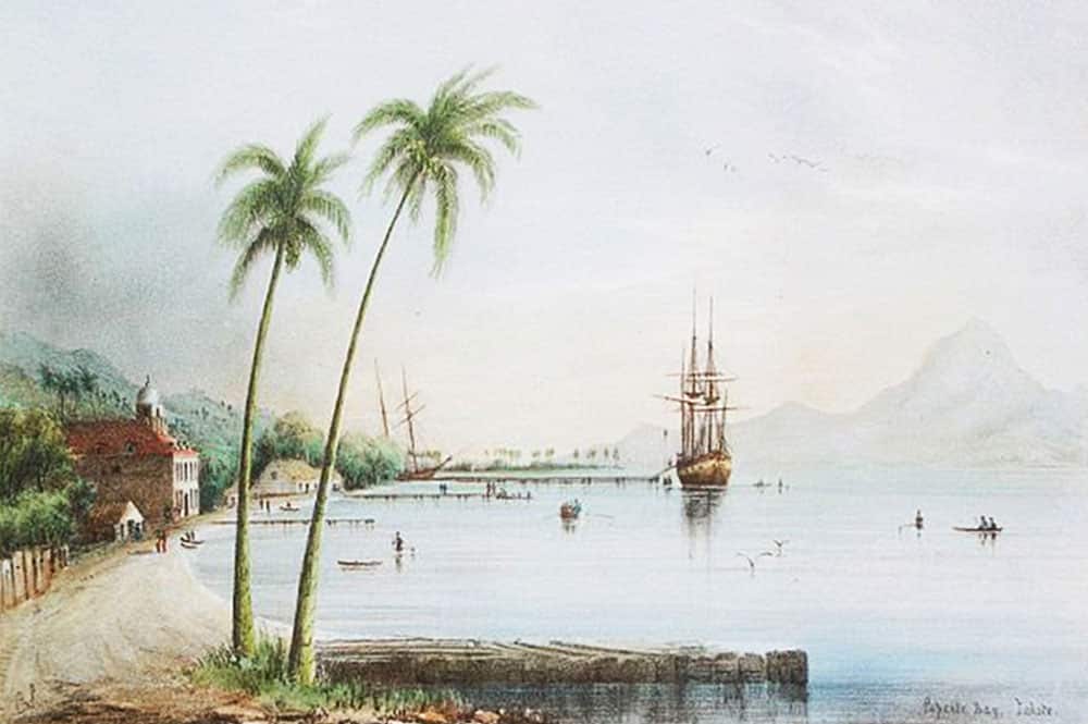 La baie de Papeete en 1848, Shipley Conway