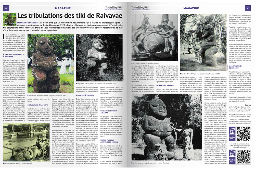 Les tribulations des Tikis de Raivavae