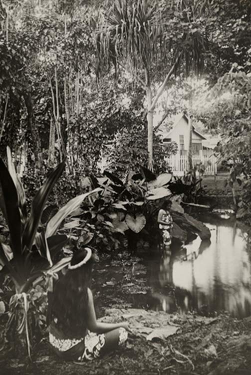 Le bassin de la reine vers 1910. Photo Lucien Gauthier