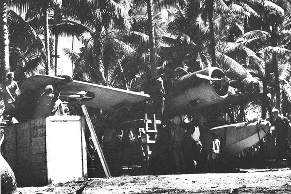 Avion à Bora Bora en 1941