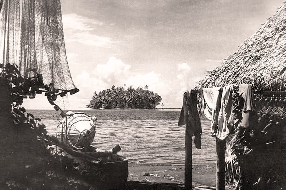 Le motu Matepi à Mataiea en 1950. Photo Mackenzie