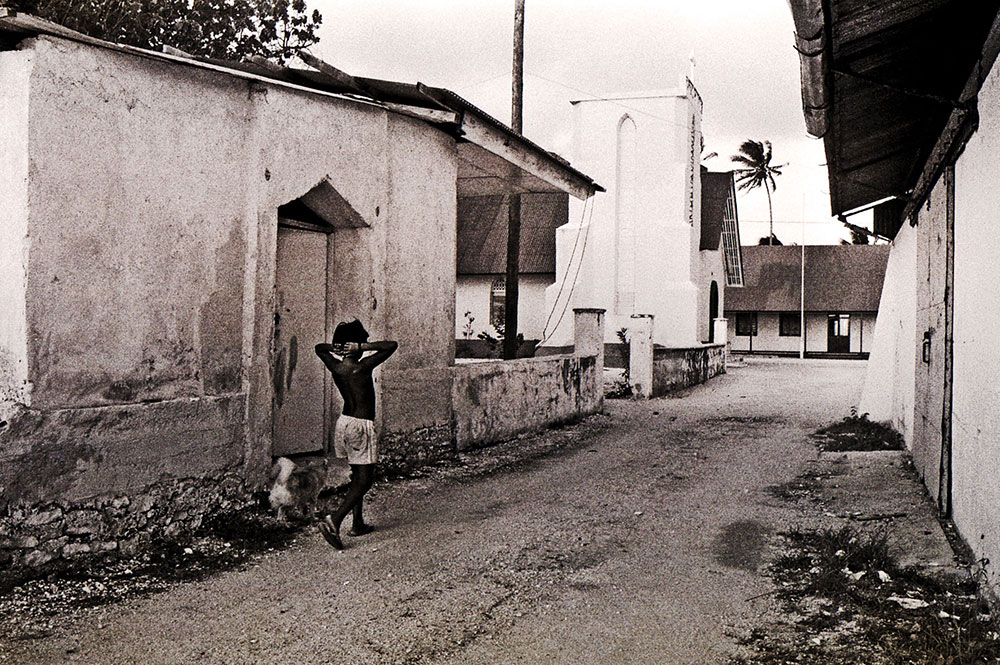 Eglise de hao en 1986. Photo Philippe Reichert