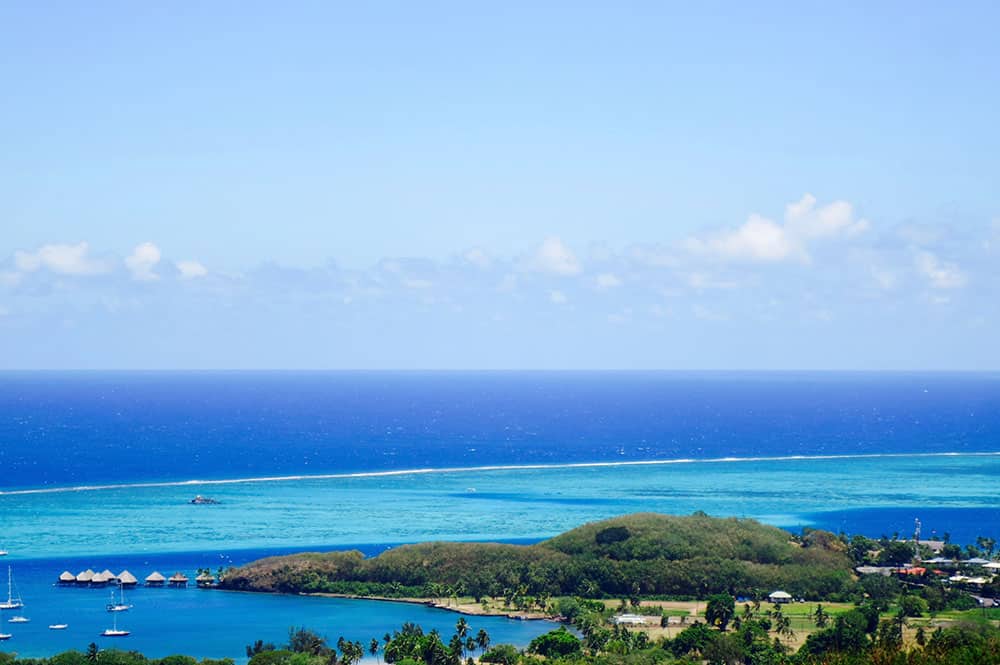 La pointe Tata'a à vue du lotissement Taina