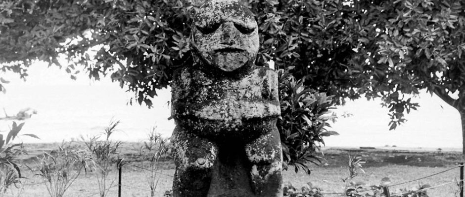 Tiki de Raivavae au Musée Gauguin de Papeari, Tahiti en 1970