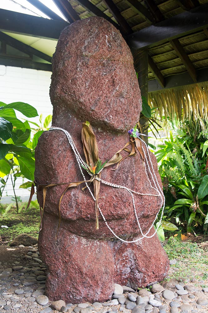 Tiki Heiata de Raivavae au Musée Gauguin de Papeari, Tahiti en 2018