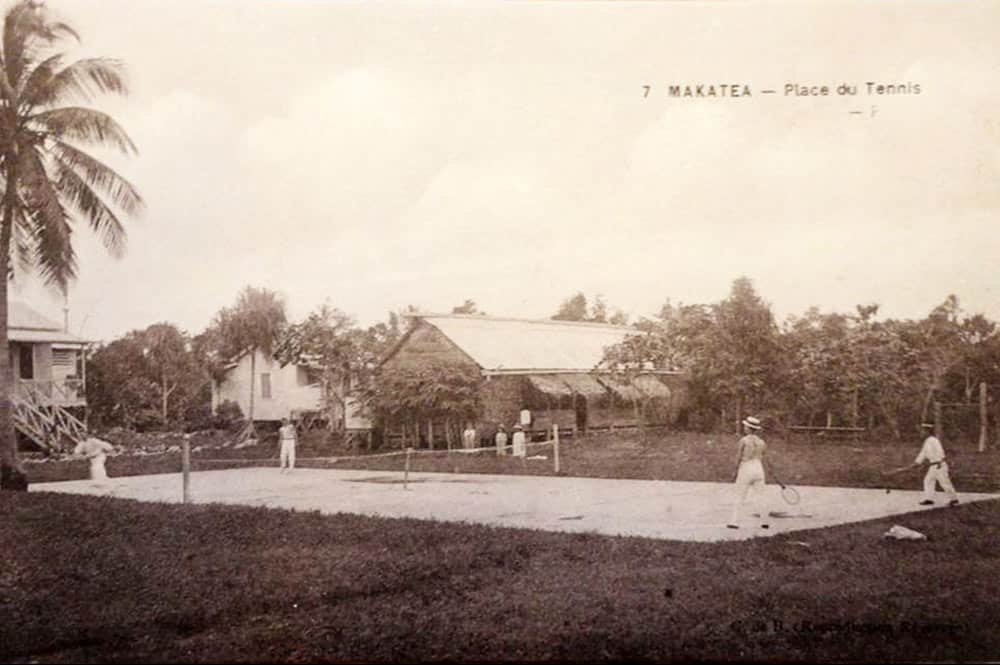 La place du tennis à Vaitepaua, Makatea