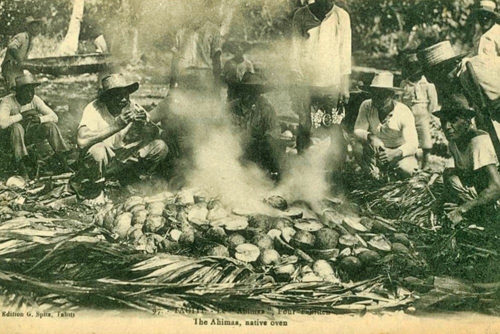 Ahi maa, Four tahitien Photo G. Spitz