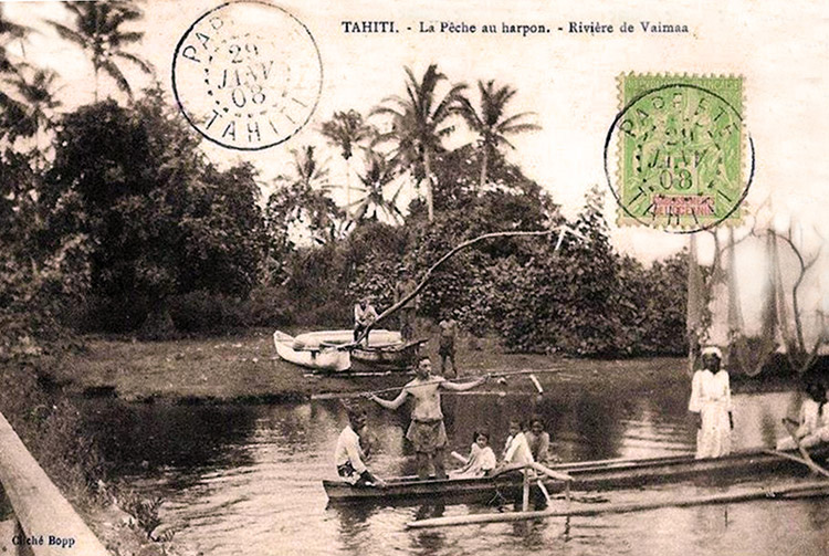 La pêche au harpon à l'embouchure de la Vaima