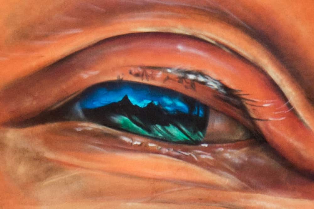 Détail de l'oeil d'Yee Vone par Adnate à Papeete