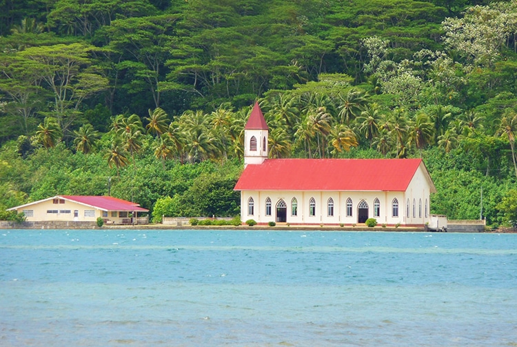 Temple protestant d'Opoa, Taputapuatea, Raiatea