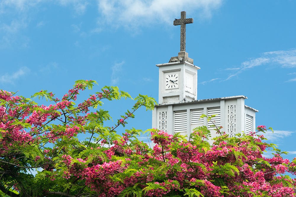 Clocher de l'église Saint-André d'Uturoa, Raiatea 