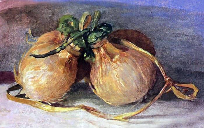 Aquarelle de John La Farge. 1890 Hari Bundle of coconuts from Tahiti.