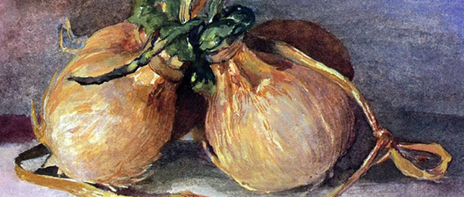 Aquarelle de John La Farge. 1890 Hari Bundle of coconuts from Tahiti.