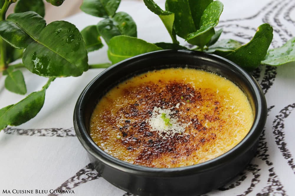 Crème brulée au lait de coco et combava