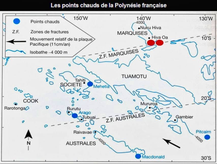 volcans sous-marins de polynésie francaise